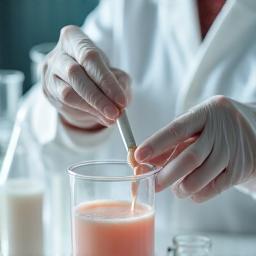 Chemist blending cosmetic formulation